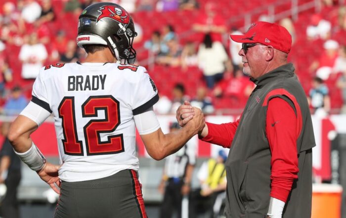 Bucs Qb Tom Brady And Head Coach Bruce Arians