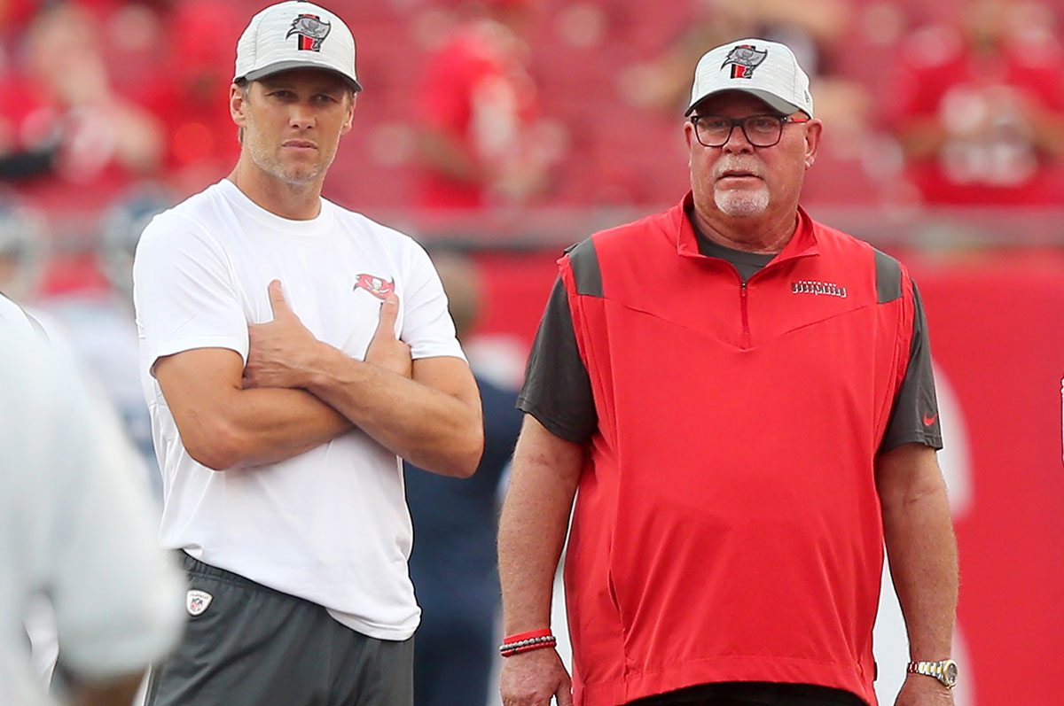 Bucs Qb Tom Brady And Senior Football Consultant Bruce Arians