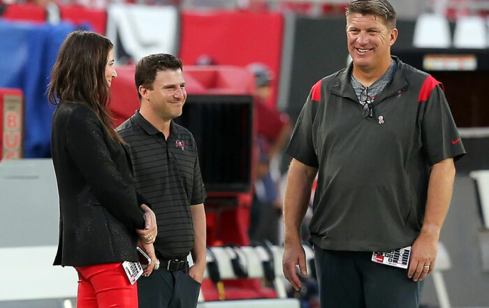 Bucs Co-Chair Darcie Glazer Kassewitz, Vp Of Football Administration And Gm Jason Licht, Nfl