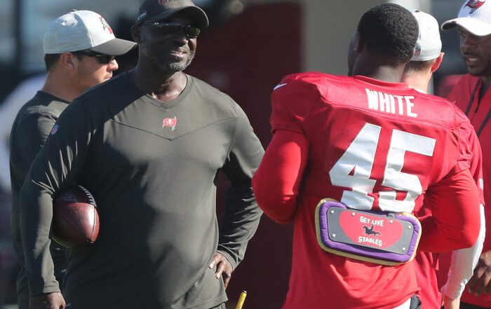 Bucs Head Coach Todd Bowles And Lb Devin White