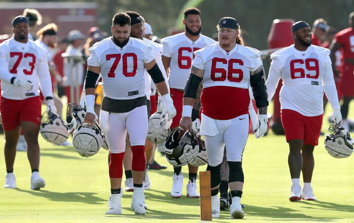 Bucs Cs Robert Hainsey And Ryan Jensen And Lg Shaq Mason