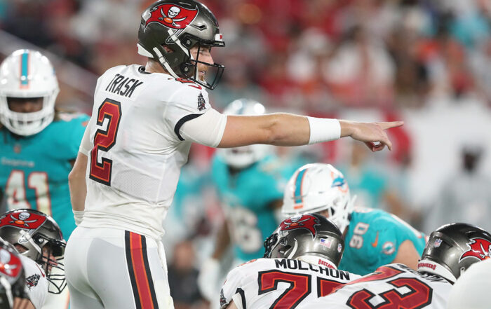 Bucs Qb Kyle Trask - Photo By: Cliff Welch/Pr