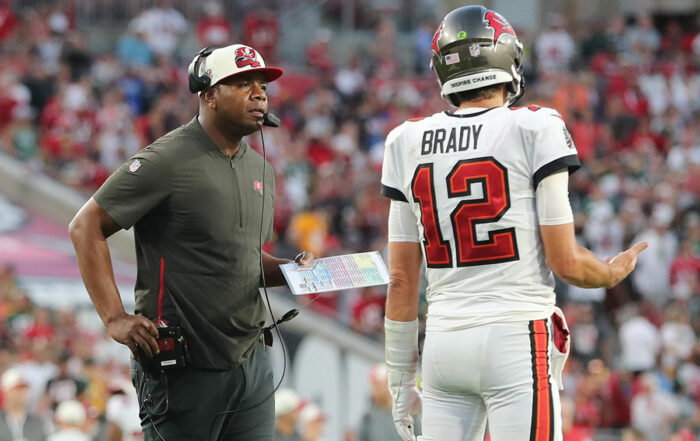 Bucs Oc Byron Leftwich And Qb Tom Brady