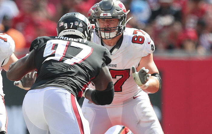 Bucs Lg Luke Goedeke And Falcons Dt Grady Jarrett