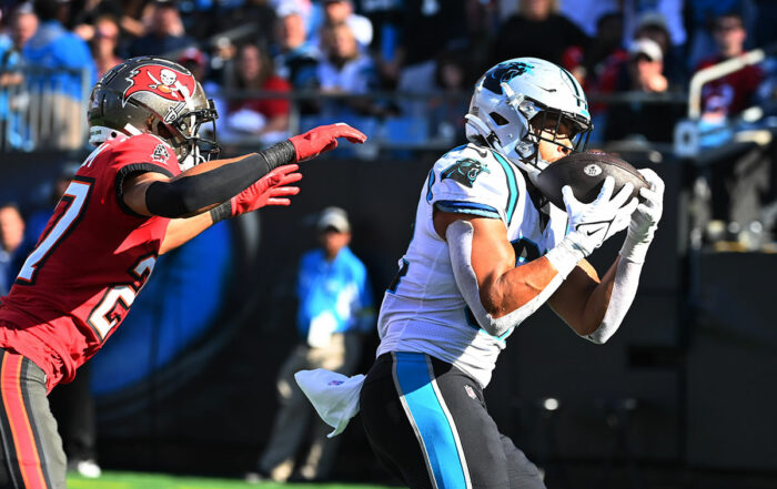 Bucs Cb Zyon Mccollum And Panthers Te Tommy Tremble