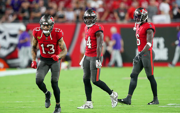 Bucs Wrs Mike Evans, Chris Godwin And Julio Jones