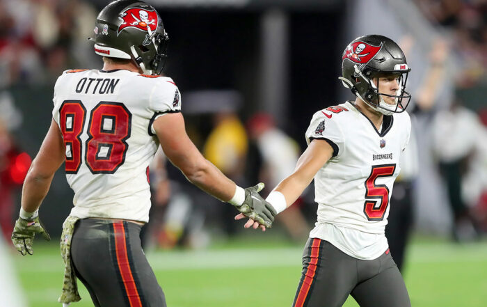 Bucs Te Cade Otton And P Jake Camarda