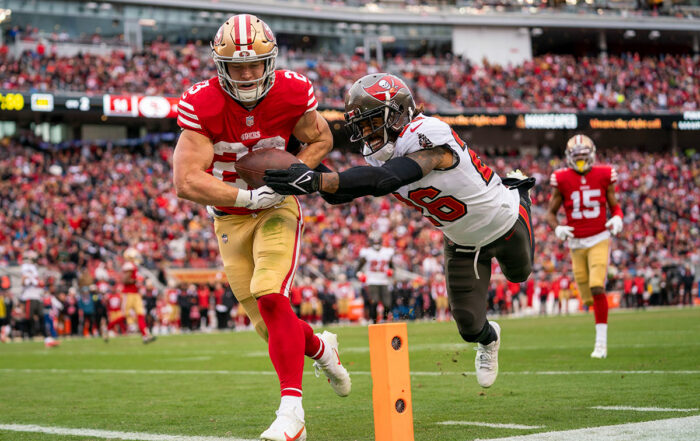 49Ers Rb Christian Mccaffrey And S Logan Ryan