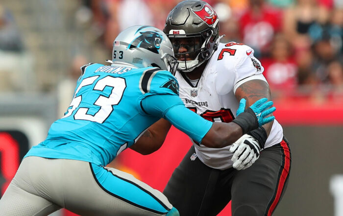 Bucs Rt Tristan Wirfs And Panthers Olb Brian Burns