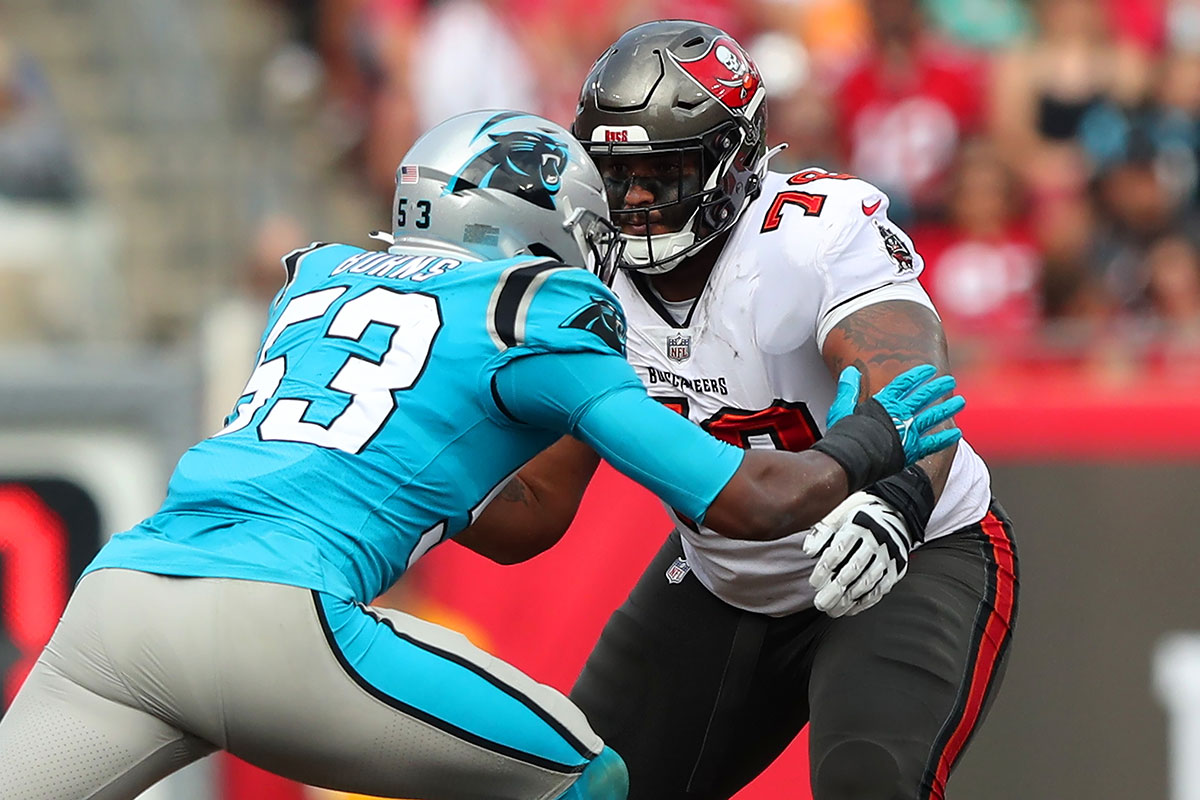 Bucs Rt Tristan Wirfs And Panthers Olb Brian Burns