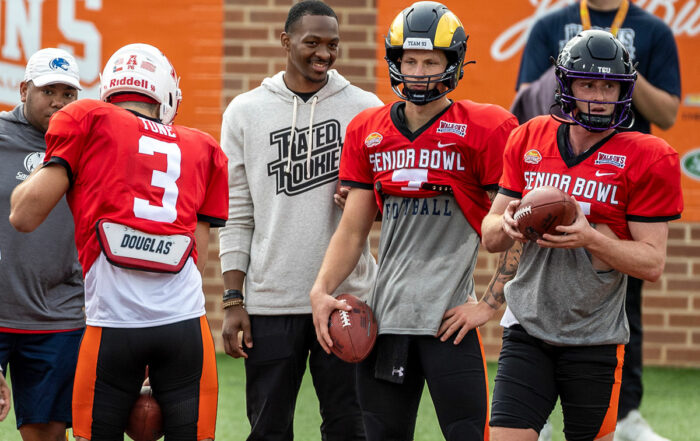 Senior Bowl Qbs Clayton Tune, Hendon Hooker, Tyson Bagent And Max Duggans Bucs