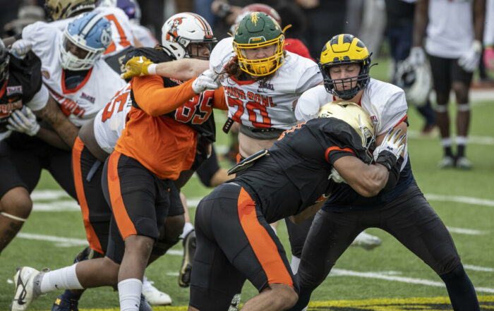 Ol Cody Mauch North Dakota State And Michigan Ol Ryan Hayes Senior Bowl