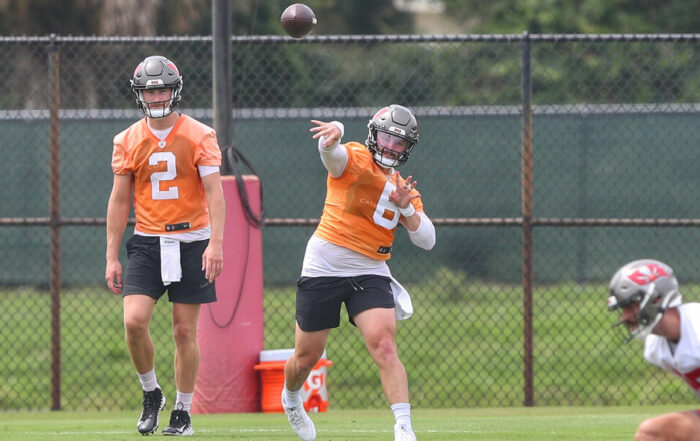 Bucs Qbs Kyle Trask And Baker Mayfield