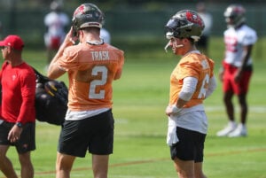 Bucs Had Perfect Approach To 2023 Qb Situation 3 Bucs Qbs Kyle Trask And Baker Mayfield