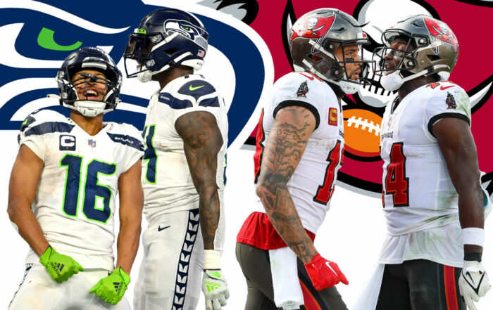 Seahawks Wrs Tyler Lockett And Dk Metcalf And Bucs Wrs Mike Evans And Chris Godwin