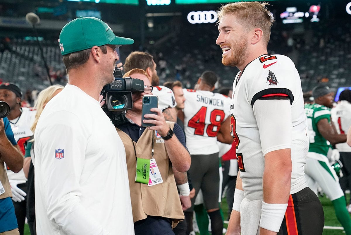 Bucs Qb Kyle Trask And Jets Qb Aaron Rodgers