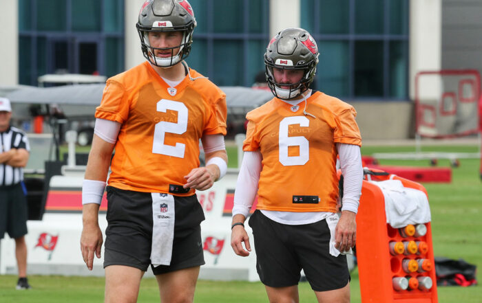 Bucs Qbs Kyle Trask And Baker Mayfield