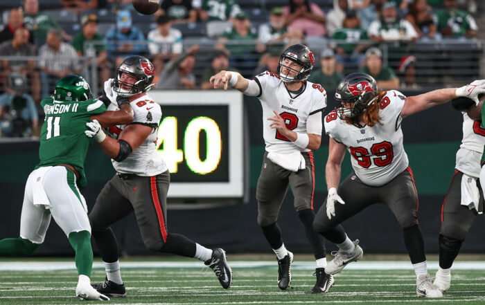Bucs Qb Kyle Trask, Rt Luke Goedeke And Rg Cody Mauch