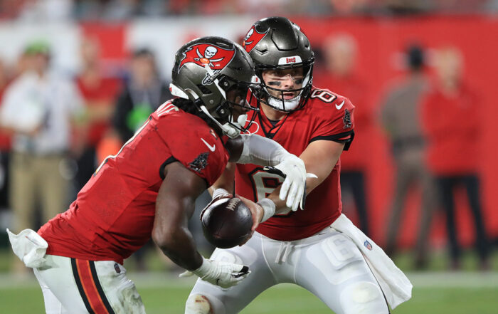 Bucs Rb Rachaad White And Qb Baker Mayfield