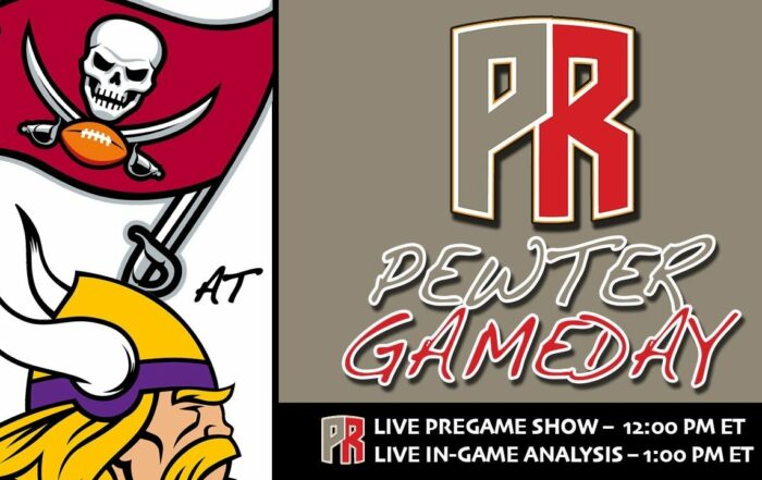 Pewter Gameday Bucs Vikings
