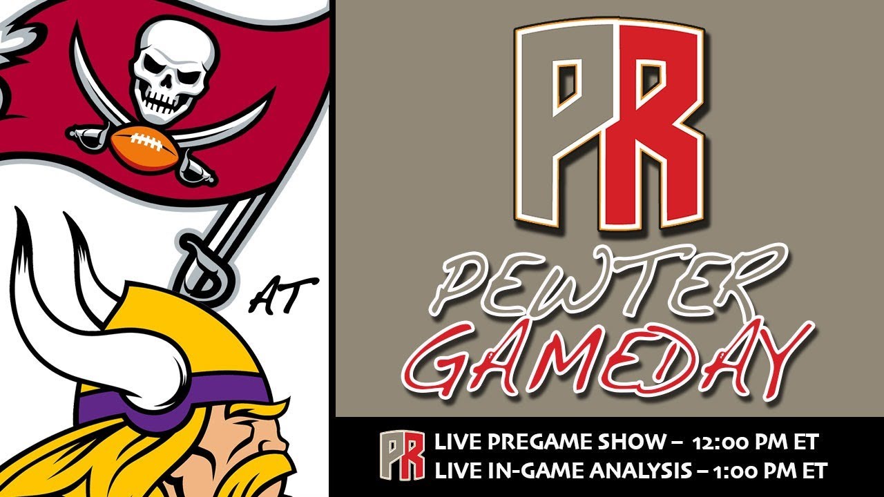 Pewter Gameday Bucs Vikings