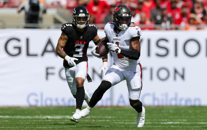 Bucs Rb Rachaad White And Falcons S Jessie Bates Iii