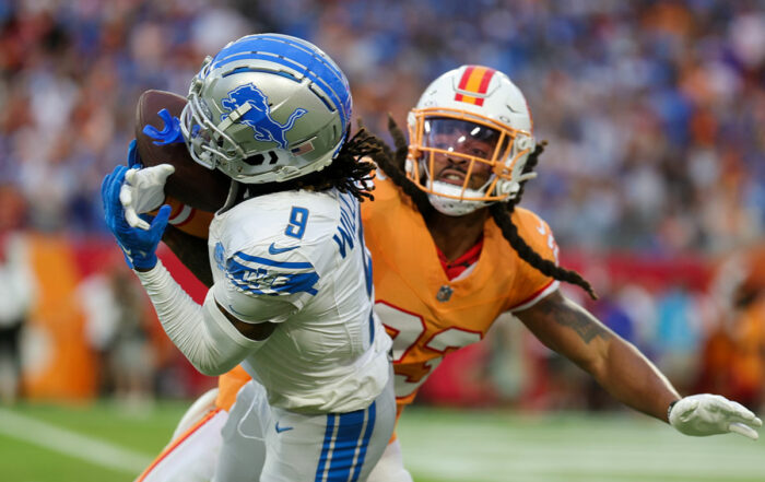 Lions Wr Jameson Williams And Bucs S Ryan Neal