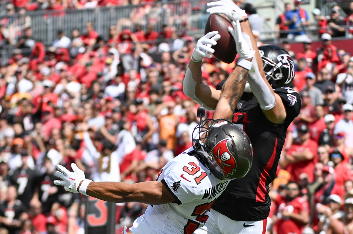 Bucs Fs Antoine Winfield Jr. And Falcons Wr Drake London