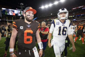 Bucs' Next Playoff Matchup Headlined By Two Big Comeback Stories 3 Bucs Qb Baker Mayfield And Lions Qb Jared Goff