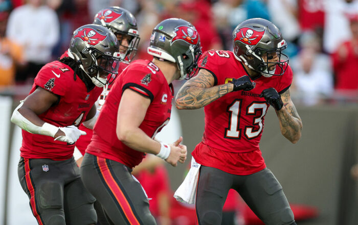 Buccaneers Wr Mike Evans. Qb Baker Mayfield, Bucs Offense