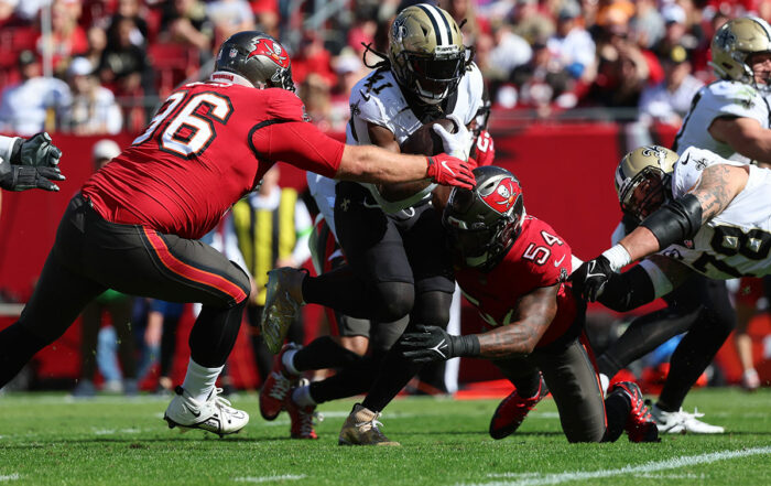 Saints Rb Alvin Kamara And Bucs Dt Greg Gaines And Ilb Lavonte David