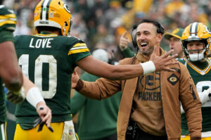 Packers QB Jordan Love and HC Matt LaFleur