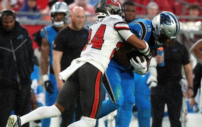 Bucs Cb Carlton Davis Iii And Panthers Wr Jonathan Mingo