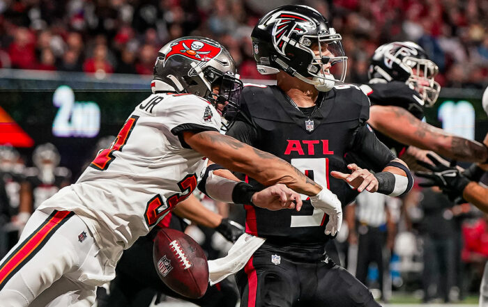 Bucs Fs Antoine Winfield Jr. And Falcons Qb Desmond Ridder