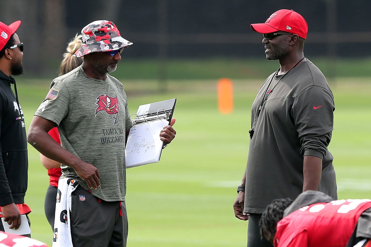 Bucs Head Coach Todd Bowles And Keith Armstrong