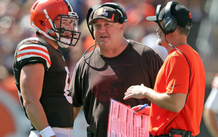 Former Browns Oc Alex Van Pelt And Qb Baker Mayfield Bucs