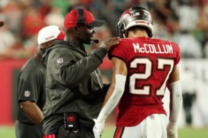 Bucs HC Todd Bowles And CB Zyon McCollum