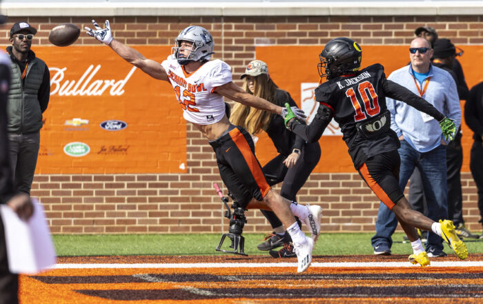 Luke Mccaffrey And Khyree Jackson, Senior Bowl - Photo By: Usa Today