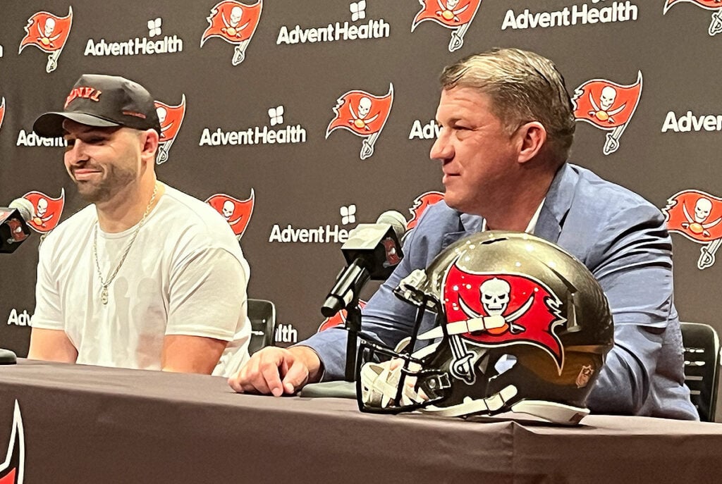 Baker Mayfield: “I Want My Lick Back” After Bucs’ 8-9 Season 8 Bucs Qb Baker Mayfield And Gm Jason Licht