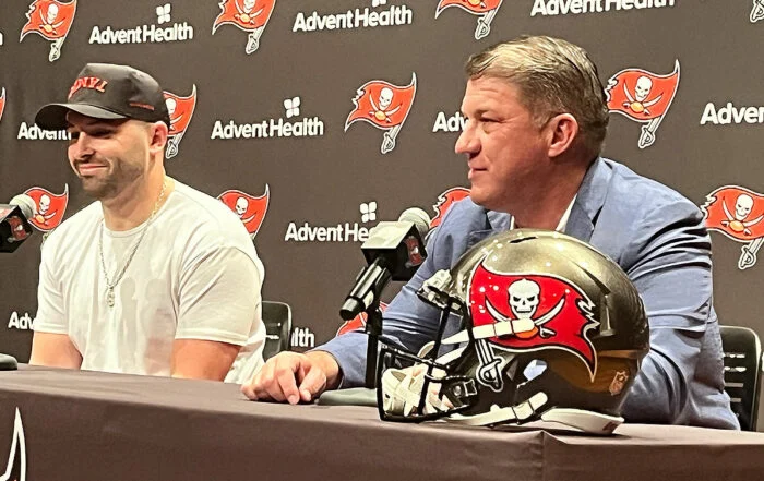 Bucs Qb Baker Mayfield And Gm Jason Licht