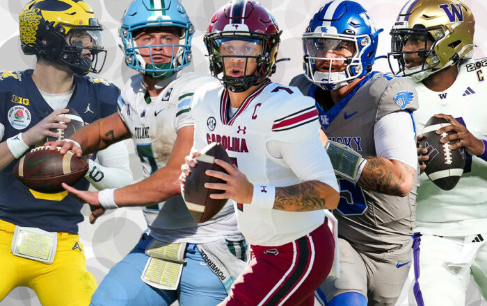 Michigan Qb J.j. Mccarthy, Tulane Qb Mike Pratt, South Carolina Qb Spencer Rattler, Kentucky Qb Dennis Leary And Washington Qb Michael Penix Jr. Bucs