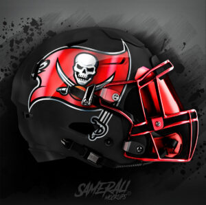 Bucs alternate black helmet