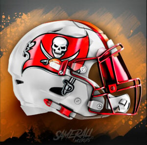 Bucs alternate white helmet