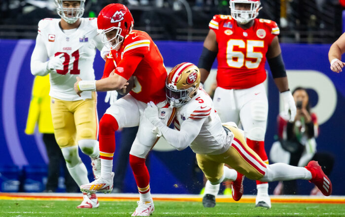 Bucs Olb Randy Gregory And Chiefs Qb Patrick Mahomes