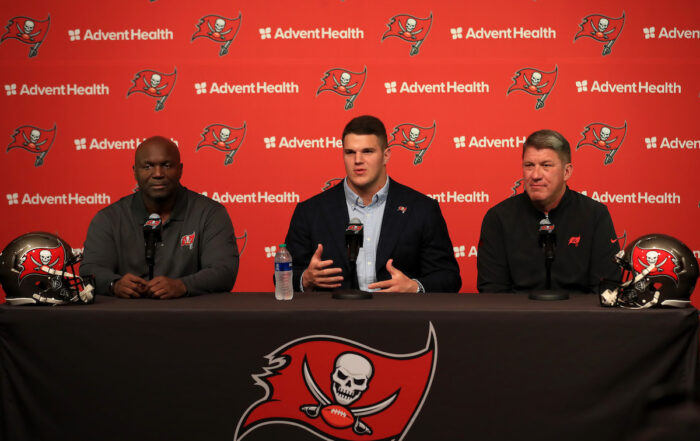 Bucs Hc Todd Bowles, Ol Graham Barton And Gm Jason Licht