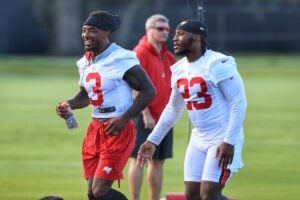 Tykee Smith Is Way Ahead Of Schedule 3 Bucs Safeties Jordan Whitehead And Tykee Smith - Photo By Cliff Welch P/R