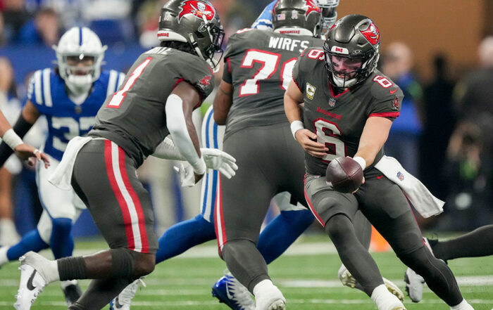 Bucs Rb Rachaad White And Qb Baker Mayfield