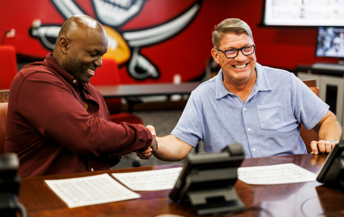 Bucs Head Coach Todd Bowles And Gm Jason Licht
