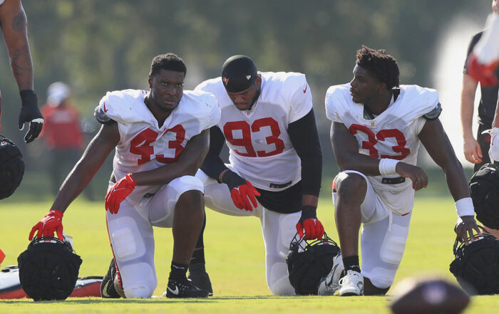 Bucs Olbs Chris Braswell, Eric Banks And Jose Ramirez