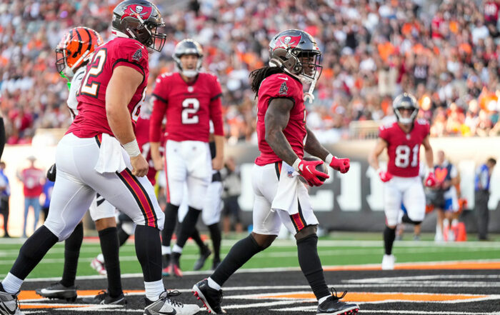Bucs Rb Bucky Irving And C Graham Barton